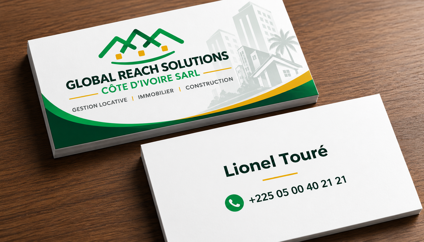 Carte de visite Global Reach Solutions et coordonnées de Lionel Touré